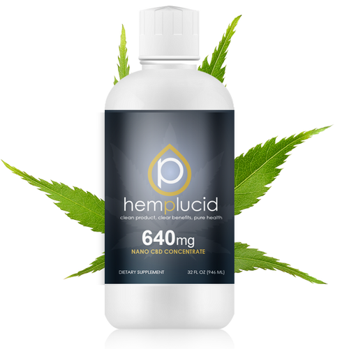 HEMPLUCID NANO CBD WATER CONCENTRATE FULL SPECTRUM HEMP EXTRACT 640MG