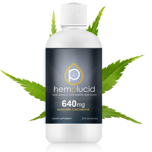 HEMPLUCID NANO CBD WATER CONCENTRATE FULL SPECTRUM HEMP EXTRACT 640MG