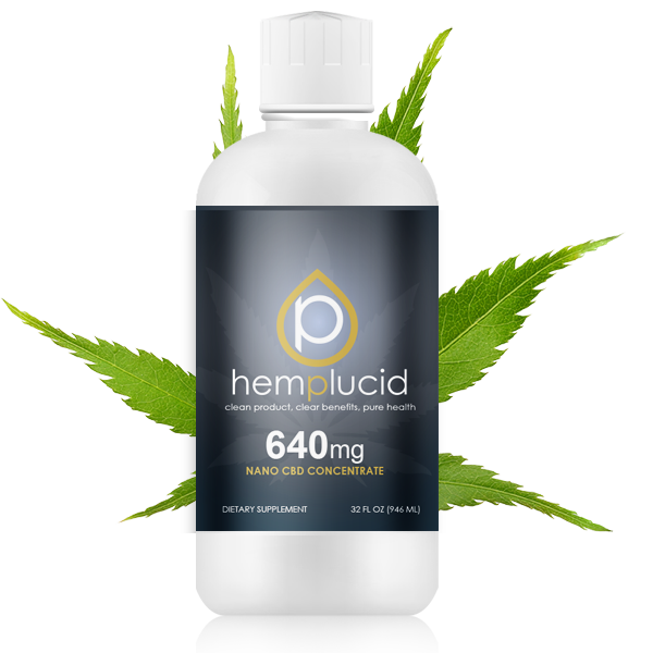 HEMPLUCID NANO CBD WATER CONCENTRATE FULL SPECTRUM HEMP EXTRACT 640MG